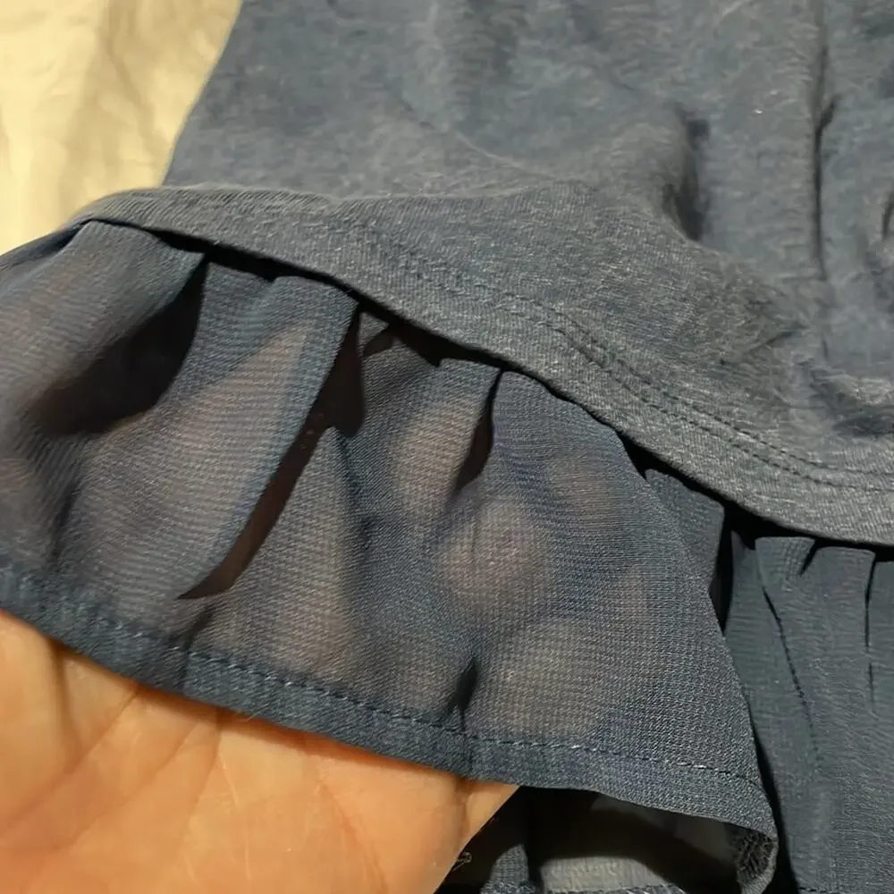 Children place xs 4 tank top ruffled chiffon hemline sheer pink blue nwot nwt